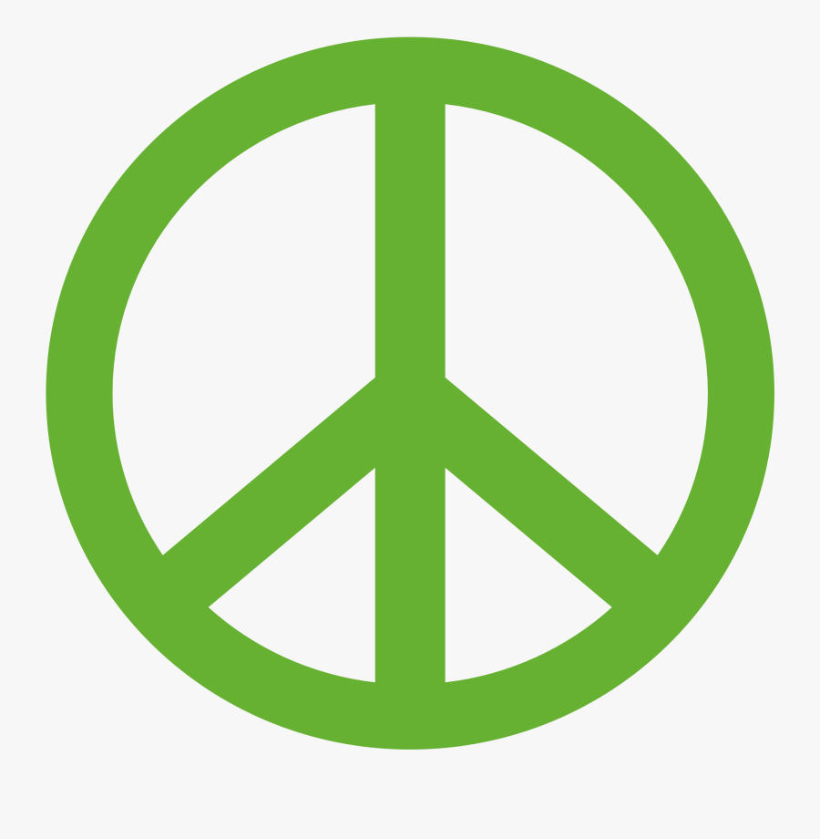 Jolly Giant Green Peace Symbol 2 Peace Symbol Sign - Peace Silhouette Png, Transparent Clipart