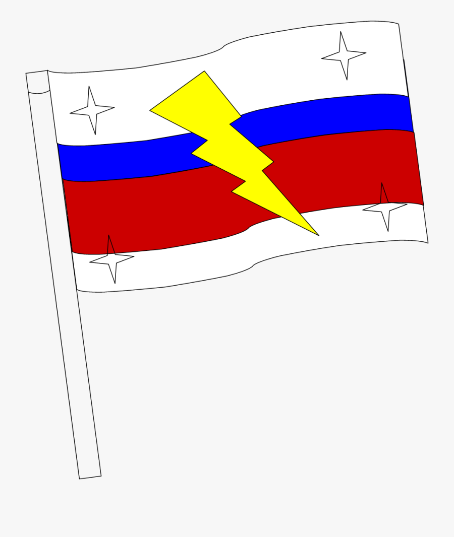 Transparent Red Lightning Bolt Png - Flag, Transparent Clipart
