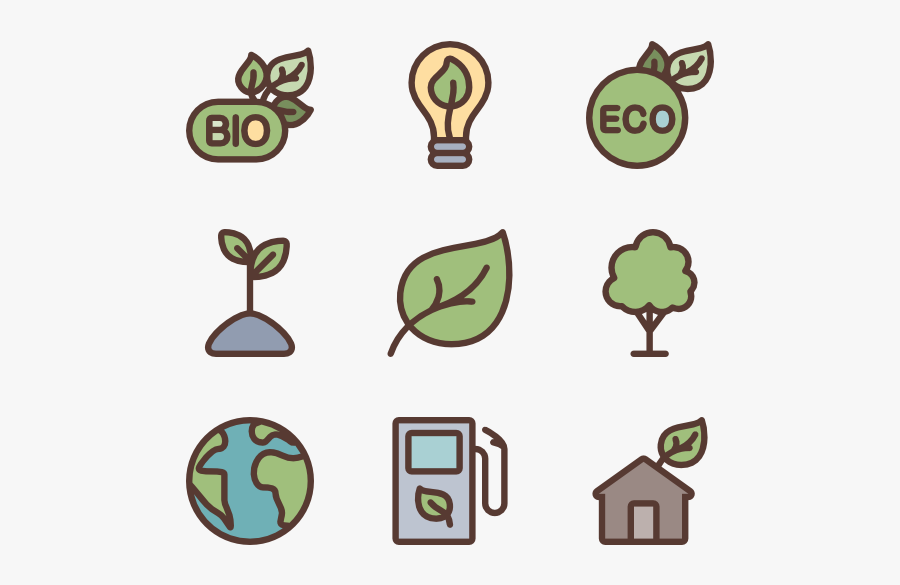 Ecology Icons, Transparent Clipart