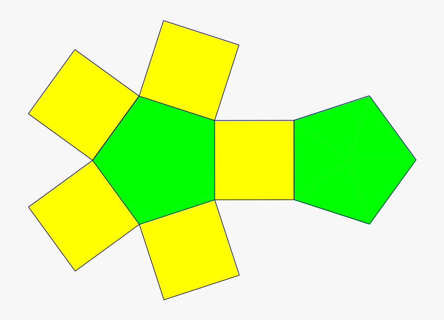 Clip Art Pentagonal Prism Net - Shape Of Pentagonal Prism Get Net, Transparent Clipart