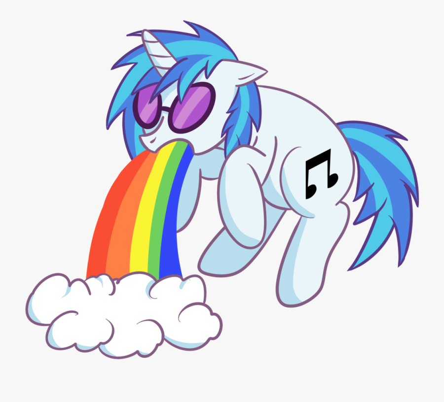 Wolferahm, Dj Pon-3, Puking Rainbows, Rainbow, Safe, - Unicorn Barfing Out Rainbows, Transparent Clipart