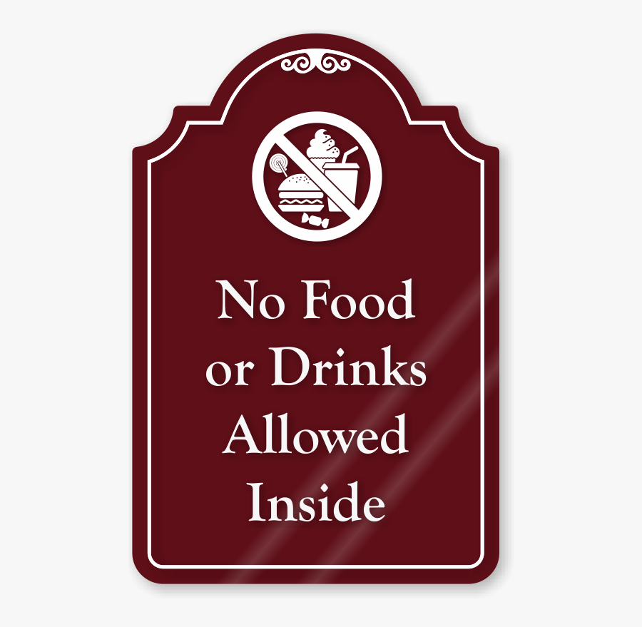 Clip Art No Food Or Drinks Allowed - Emblem, Transparent Clipart