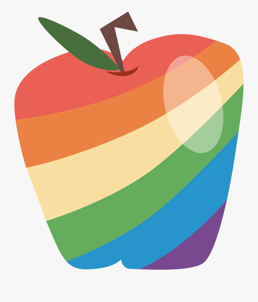 Atnezau, Food, No Pony, Resource, Safe, Simple Background, - Cutie Mark Apple Rainbow, Transparent Clipart