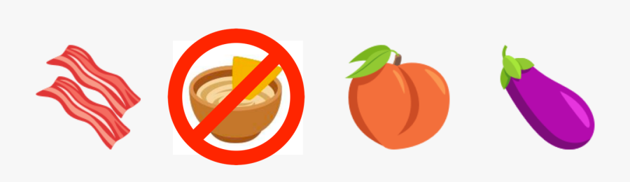 Transparent Food Emoji Clipart - No Food Emoji, Transparent Clipart
