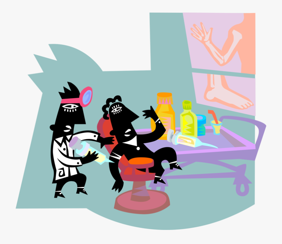 Vector Illustration Of Medical Physician Doctor"s Office - Cartoon, Transparent Clipart