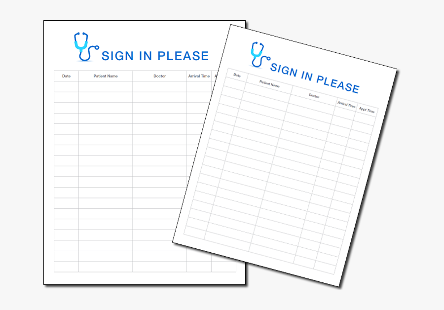 Clip Art Images Of Doctors Office - Printable Doctor's Office Sign In Sheet, Transparent Clipart