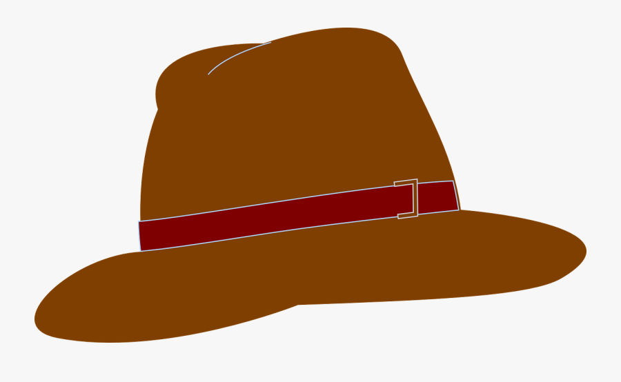 Hat, Brown, Male, Fedora, Apparel - Brown Fedora Clipart, Transparent Clipart