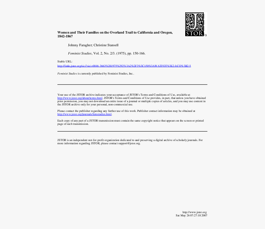 Pdf) 1975 Women And Their Families On The Overland - Animals Kingdom Zoology Textbook In Interorder, Transparent Clipart