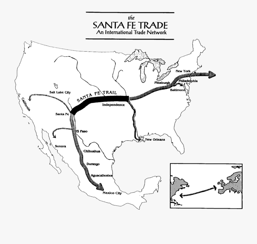 Picture Transparent Trail Drawing - Santa Fe Trade, Transparent Clipart
