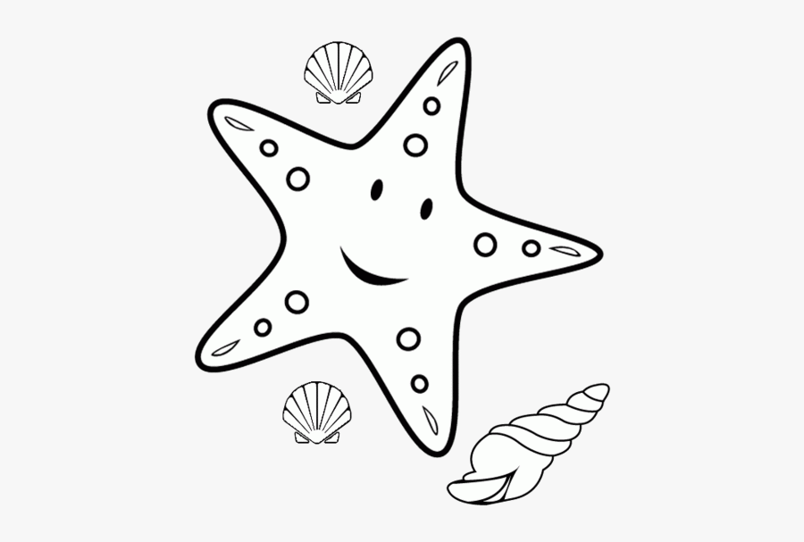 Starfish Clipart Black And White Nice Clip Art Music - Illustration, Transparent Clipart