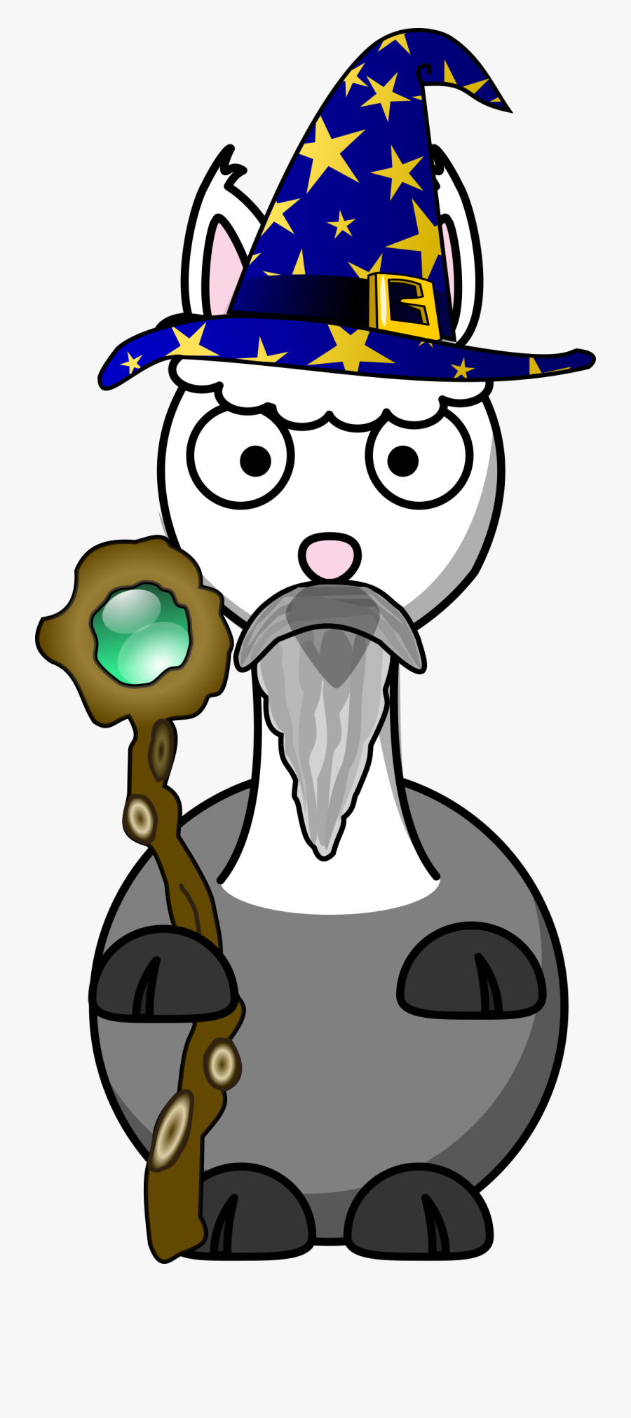 Rectangle Magnet Little Round Penguin Wizard - Alpaca Artist, Transparent Clipart