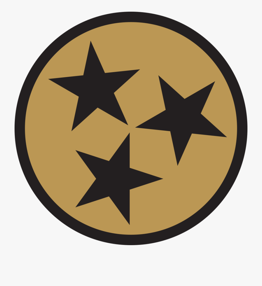 Gold - Tennessee Tri Star, Transparent Clipart