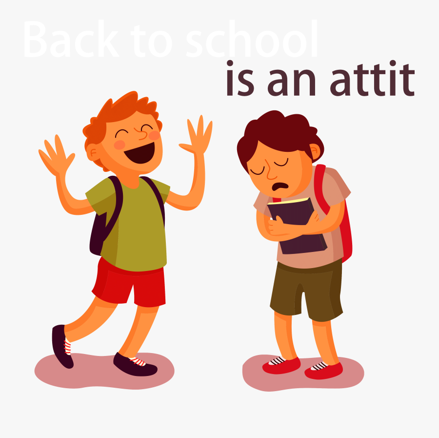 Transparent Happy Student Clipart - Attitude On School Cartoon, Transparent Clipart