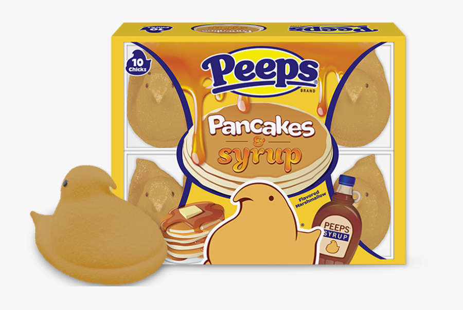Pancake And Syrup Peeps, Transparent Clipart