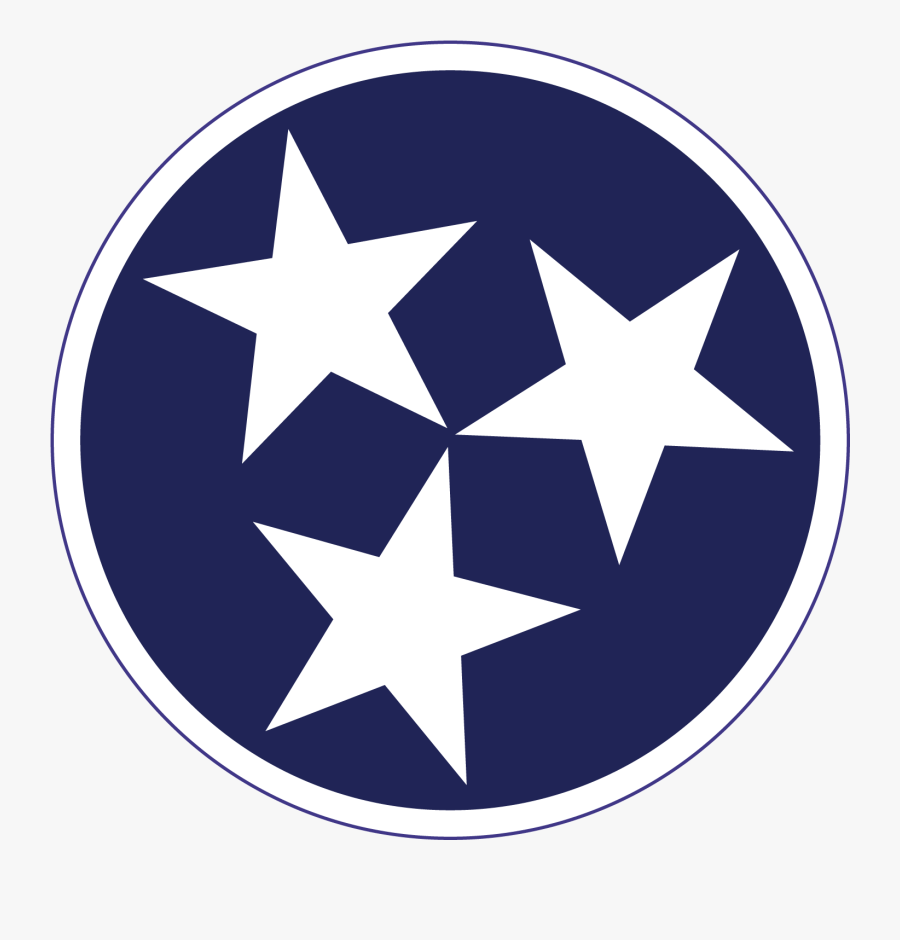 Orange And Black, Tennessee Stars - Tennessee State Flag Circle, Transparent Clipart