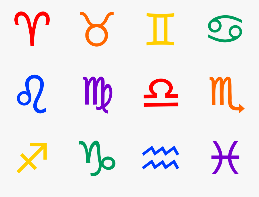 Zodiac Clip Art Free For Commercial Use - Zodiac Signs Transparent Background, Transparent Clipart