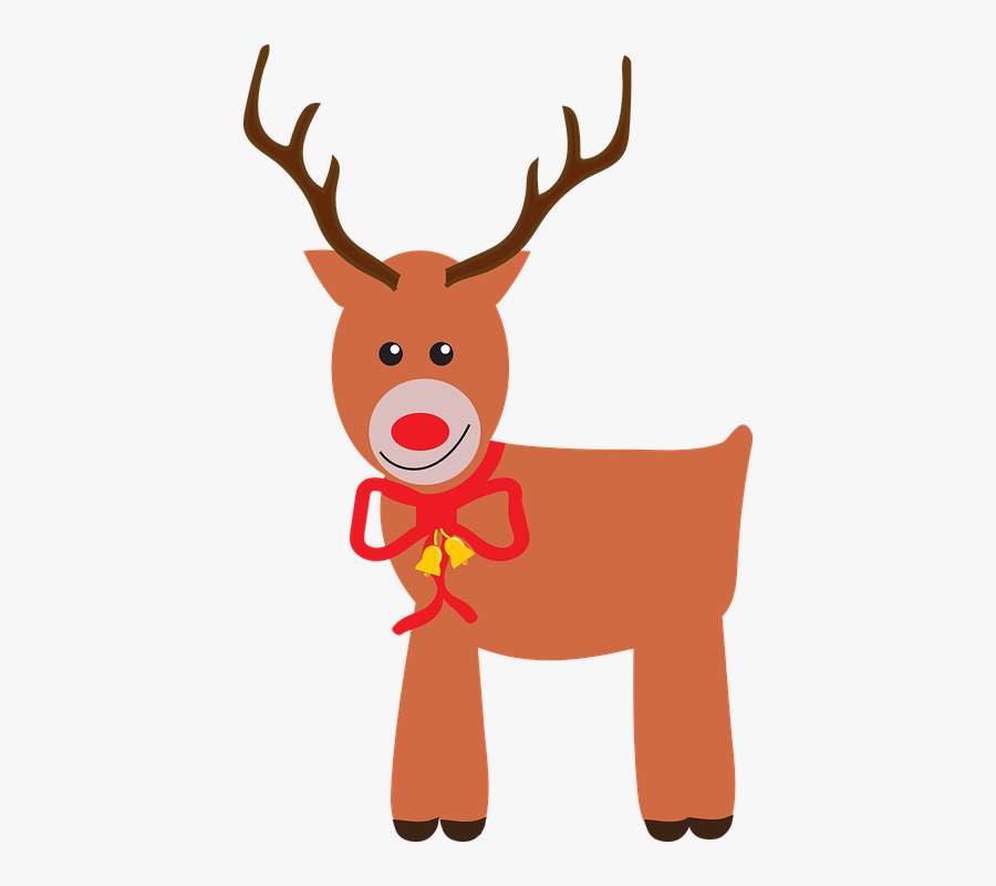 Transparent Christmas Deer Png - Cartoon, Transparent Clipart