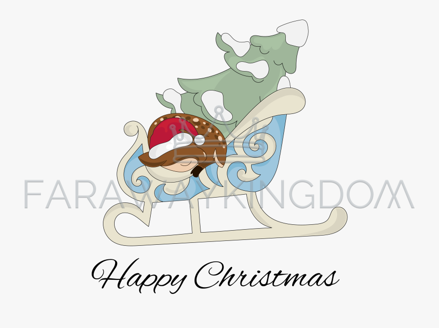 Transparent Christmas Deer Png - Mermaid, Transparent Clipart