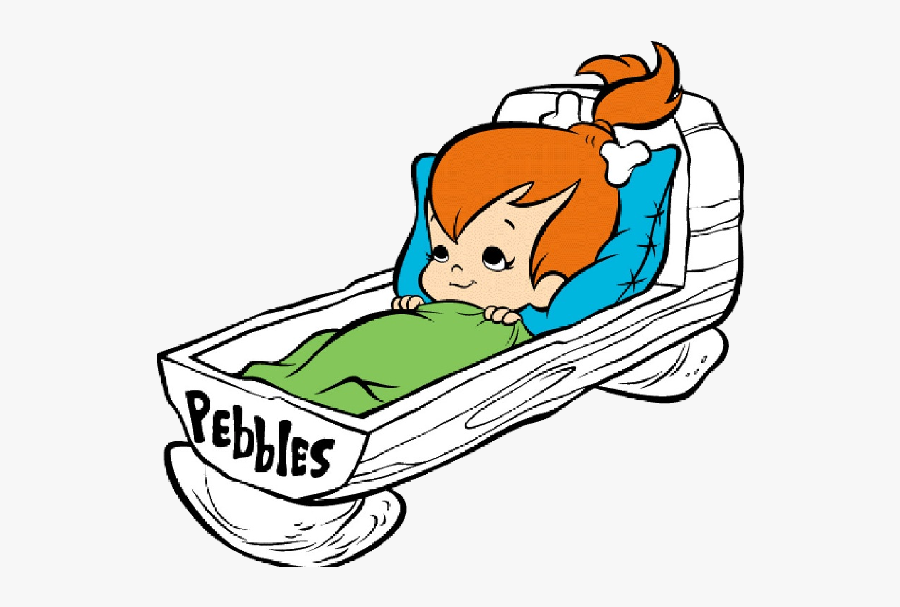 I Loved It When Pebbles Came On The Tv - Flinstone Pebbles In Baby Carriage, Transparent Clipart