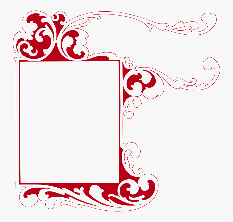 Red Frame Design Png, Transparent Clipart