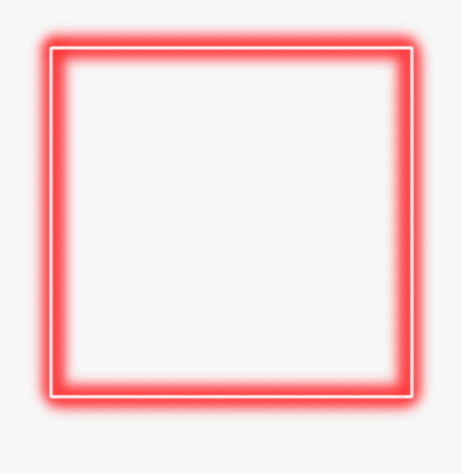 Red Neon Square Border Png Freetoedit Neon Square - Transparent Red Neon Png, Transparent Clipart