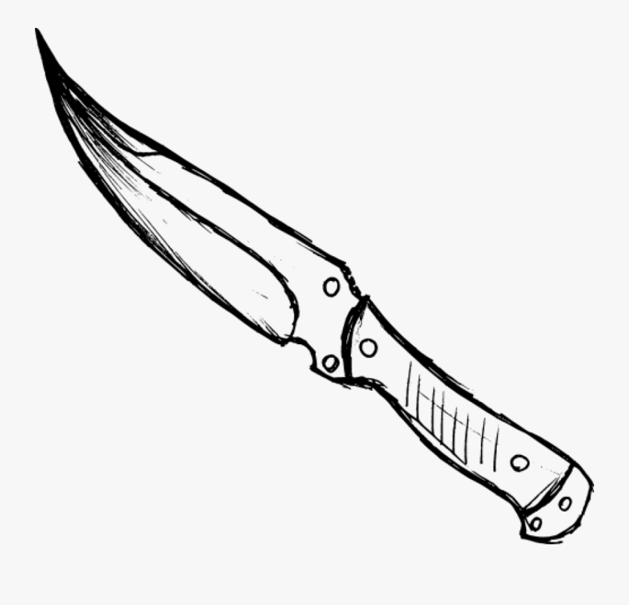 Knife Png Free Images - Drawing Of A Knife, Transparent Clipart