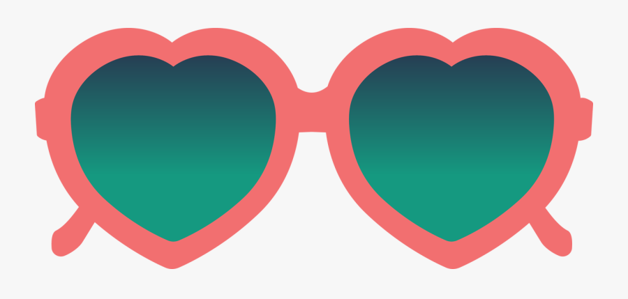 Heart Sunglasses Svg Cut File - Heart Sunglasses Image Transparent, Transparent Clipart