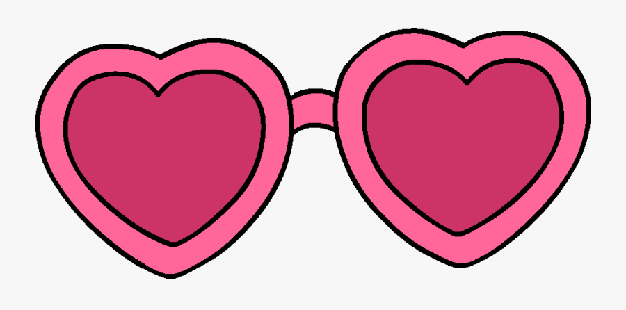Sunglasses Love Sticker By Csak For Ios - Pink Heart Sunglasses Clipart, Transparent Clipart
