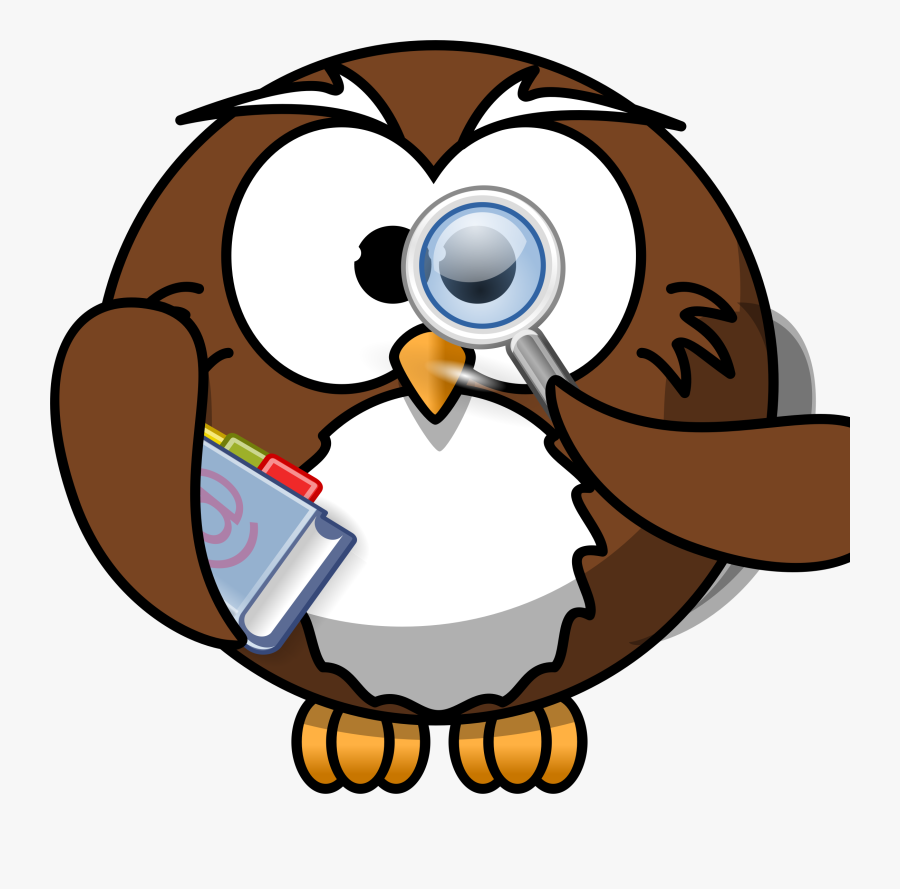 Clipart - Smart Cartoon Owl, Transparent Clipart