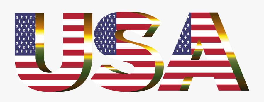 Usa Flag Typography Sun Glare No Background Clip Arts - Usa Png, Transparent Clipart