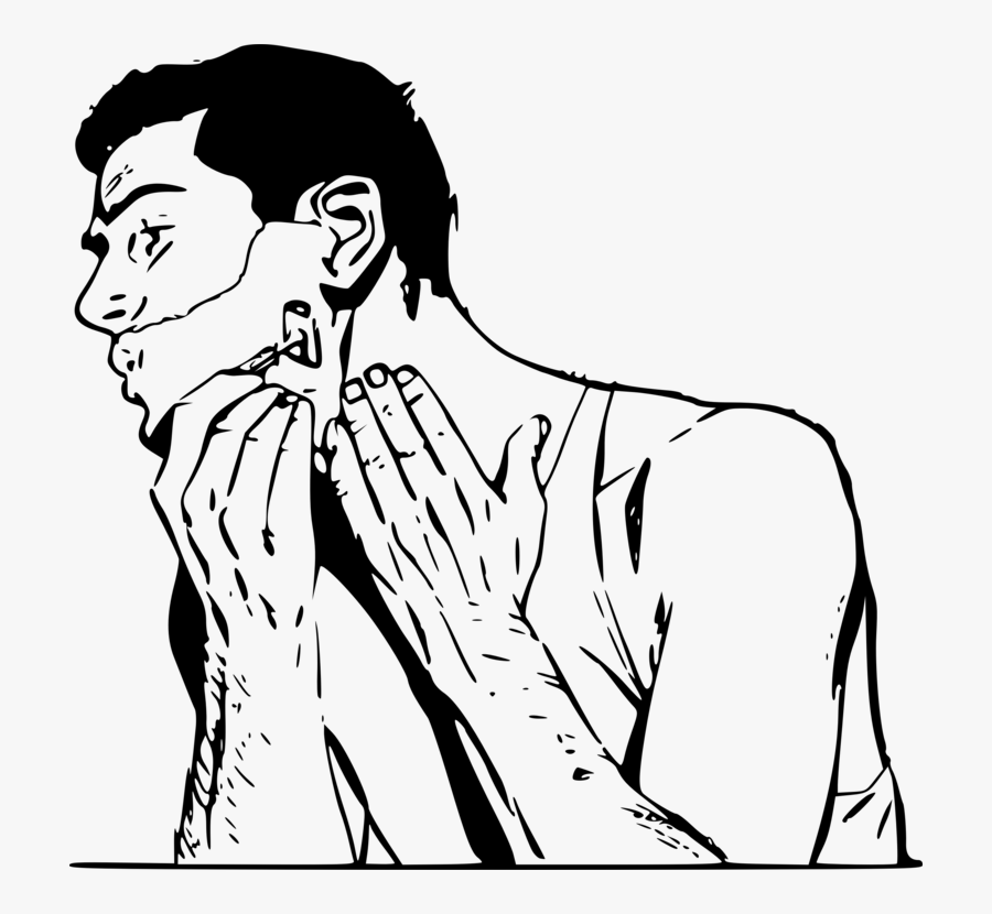 Shaving Drawing Razor Eyebrow Hairdresser Cc0 - Weird Clipart Black And White, Transparent Clipart