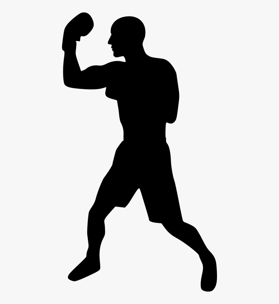 Boxing Silhouette Boxer - Legends Of Boxing Board Game, Transparent Clipart