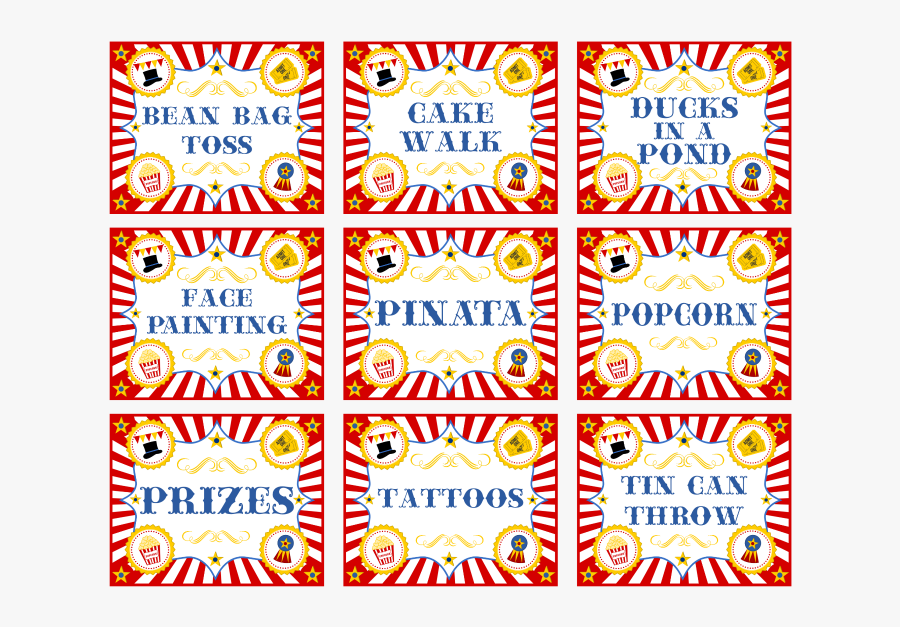 Free Circus Birthday Party - Carnival Free Printables, Transparent Clipart