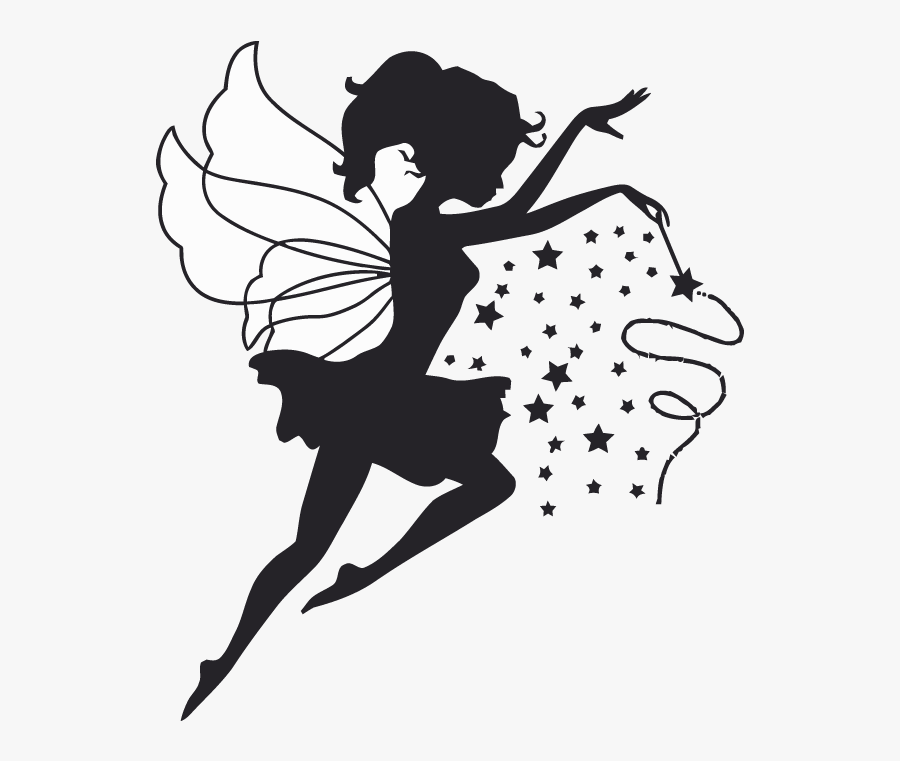 Magic Clipart Fairy Godmother - Tooth Fairy Black And White, Transparent Clipart