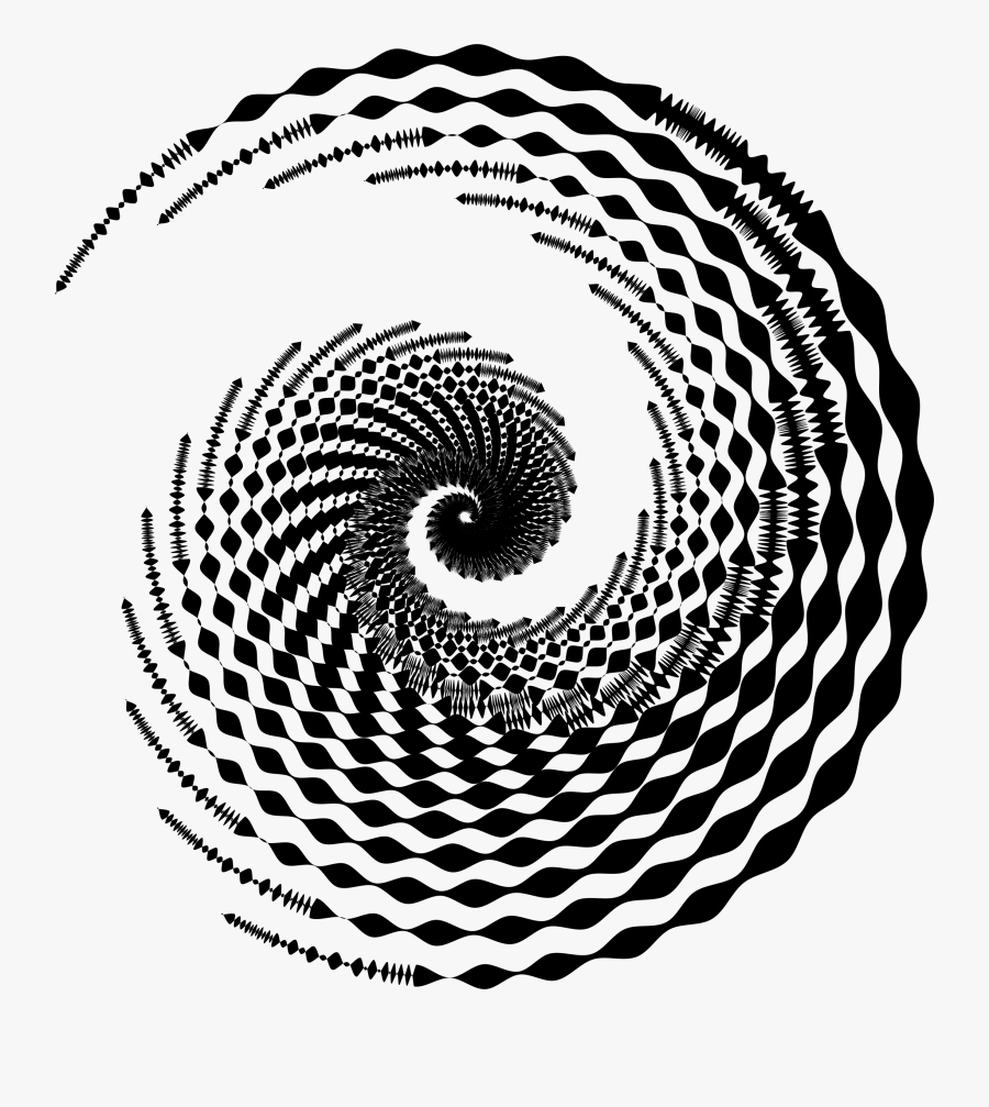Transparent Cyclone Clipart - Vortex Black And White, Transparent Clipart