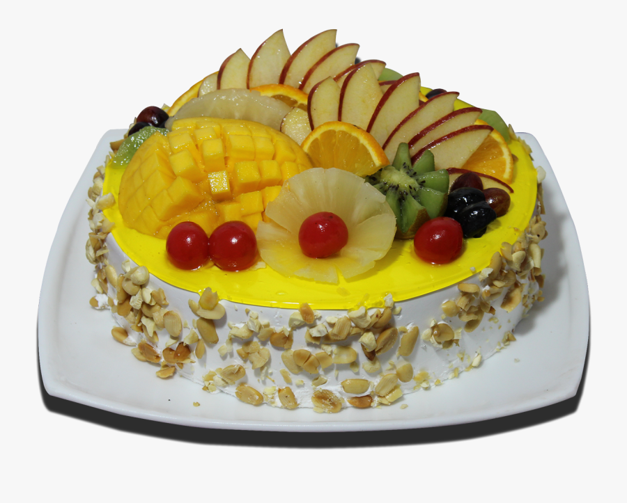 Fruit Punch Cake - Fruit Garnish On Cake, Transparent Clipart