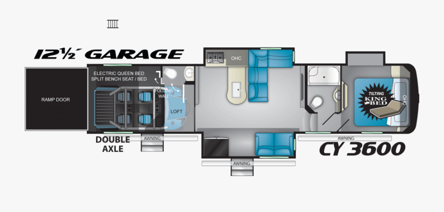 3600 - Cyclone 3600 Toy Hauler, Transparent Clipart