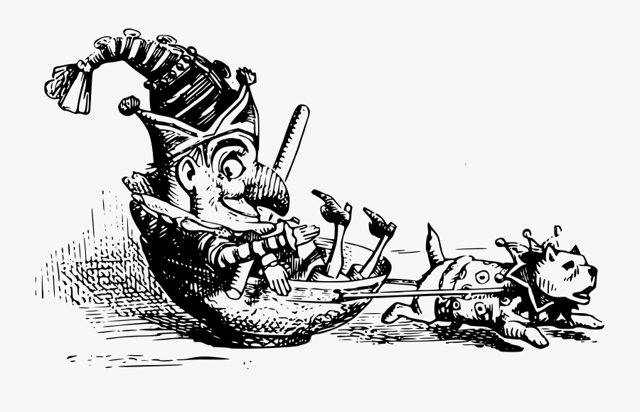 Mr Punch In A Cup Clip Arts - Drawing Punch And Judy Black And White, Transparent Clipart