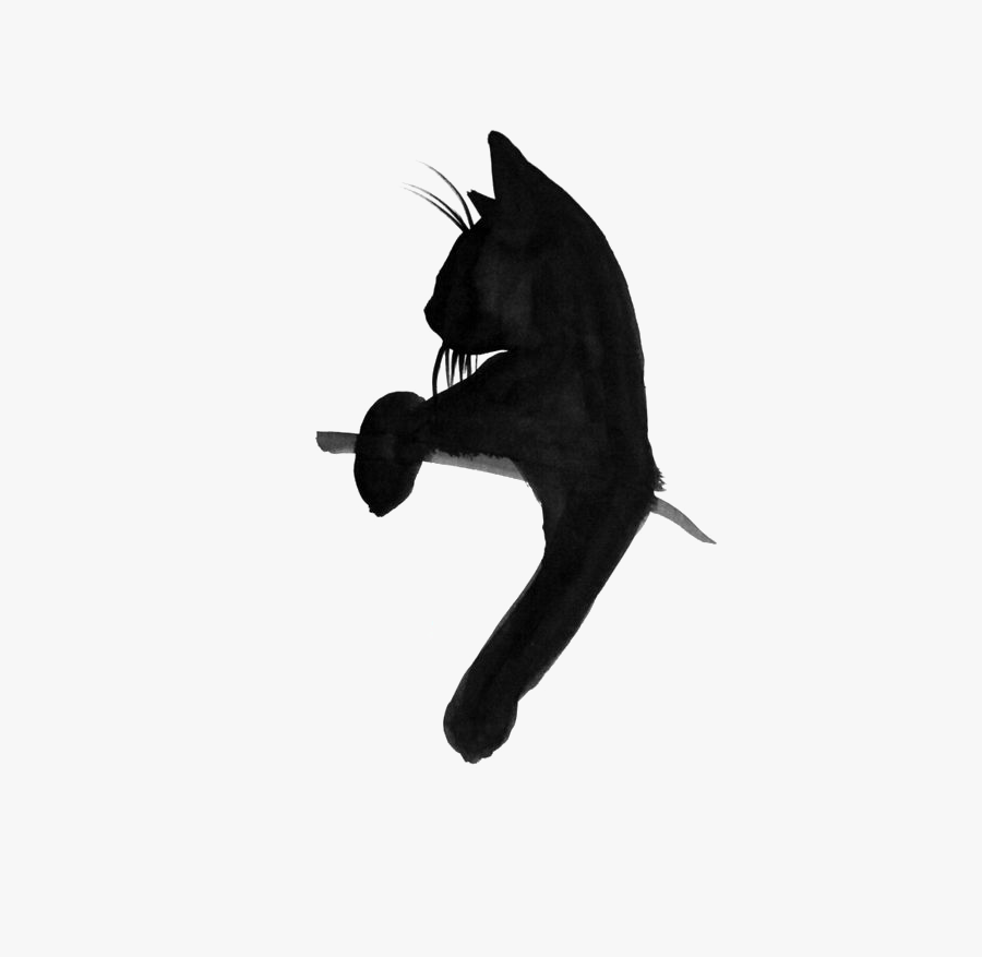 Grumpy Cat Tattoos Kitten T-shirt Black Cat - Black Cat Tattoo Drawing, Transparent Clipart