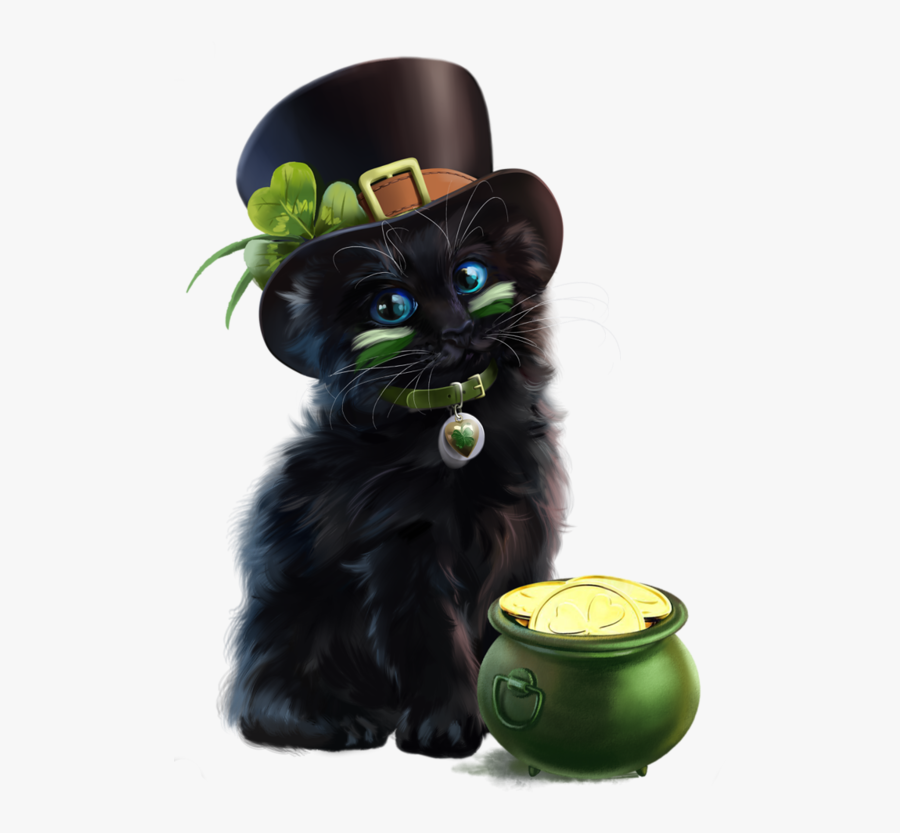 Cats St Patricks Day, Transparent Clipart