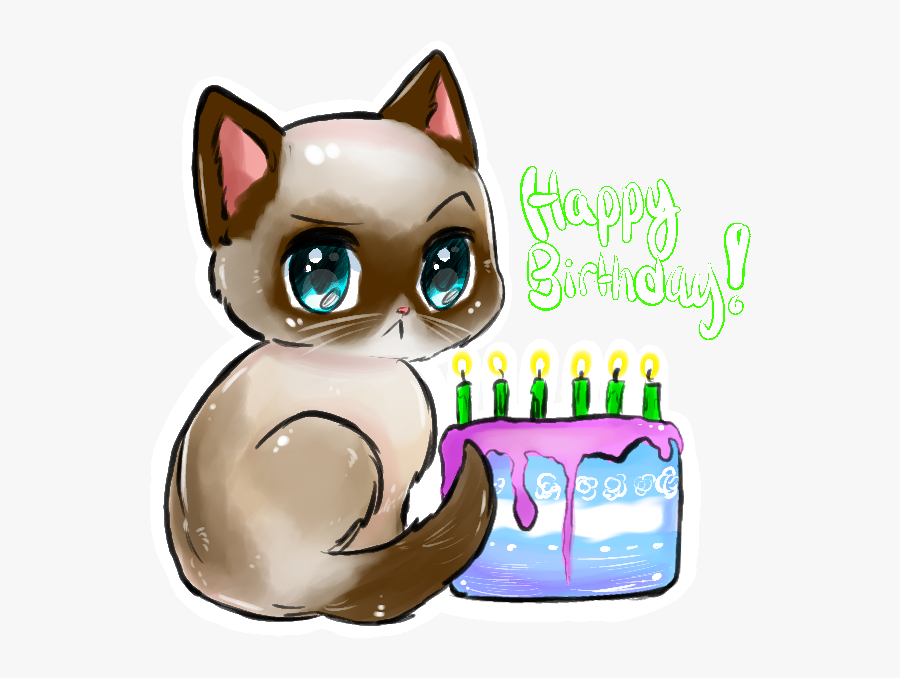 Birthday Frame Cat Clipart, Transparent Clipart