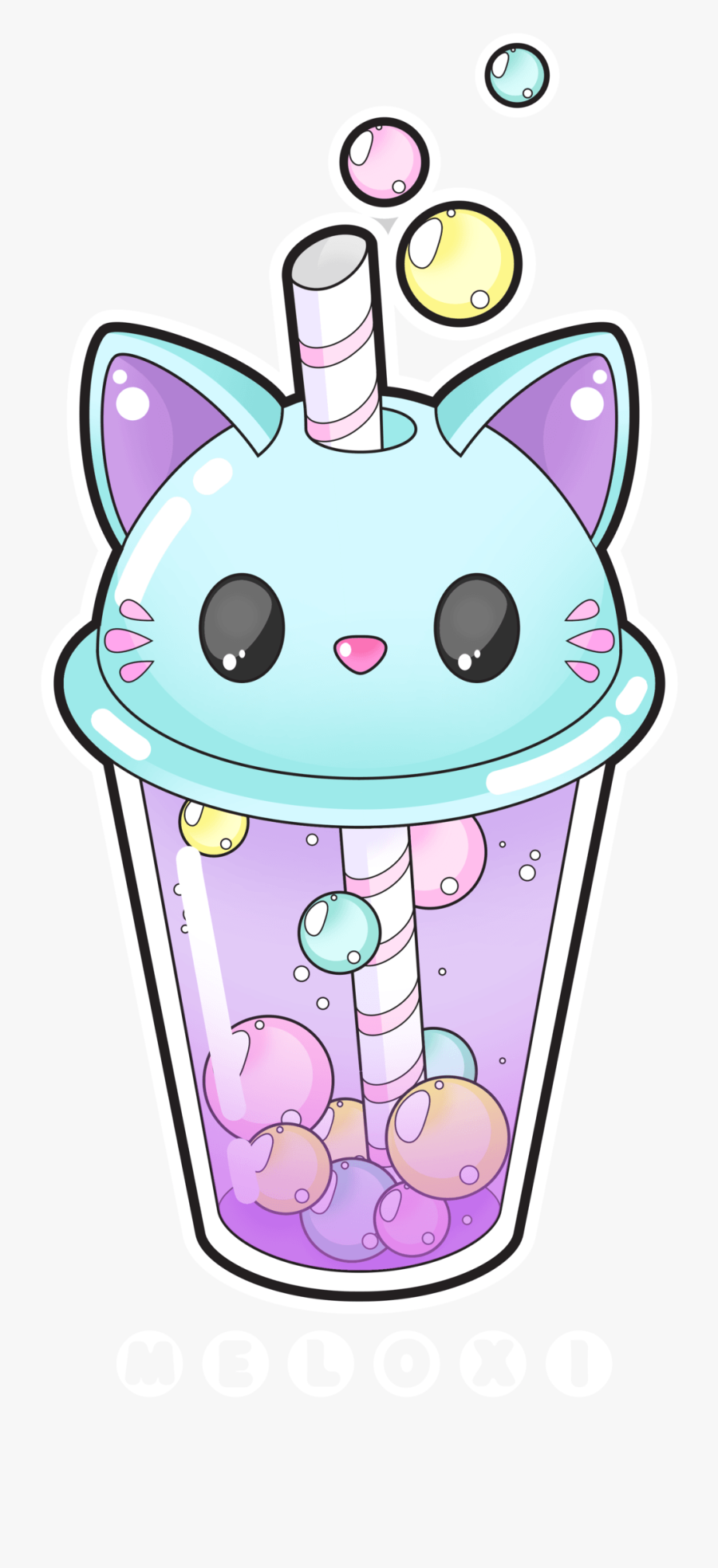 Cute Cat Bubble Tea [commissions Open] By Meloxi"
 - Cat Bubble Tea, Transparent Clipart