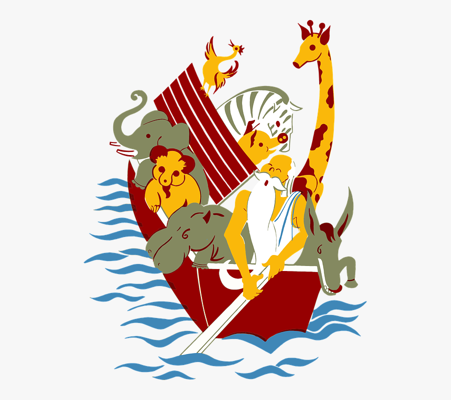 Animals, Ark, Bible, Biblical, Boat, Chicken, Divine - Public Domain Retro Posters, Transparent Clipart