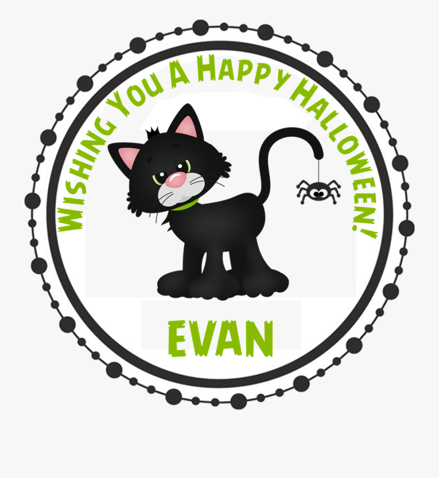Black Cat Halloween Stickers - Airplane Birthday Sticker, Transparent Clipart