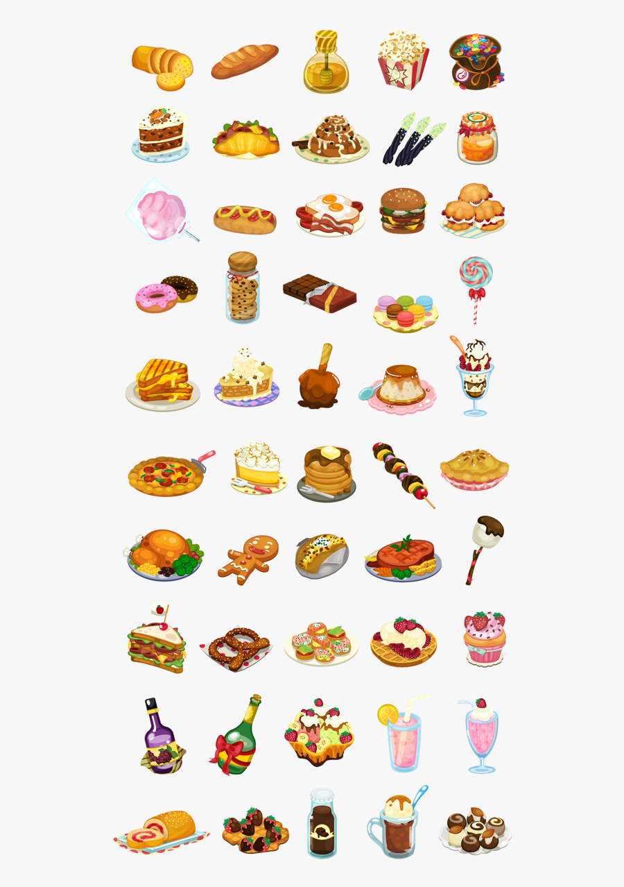 Food Items In Games, Transparent Clipart