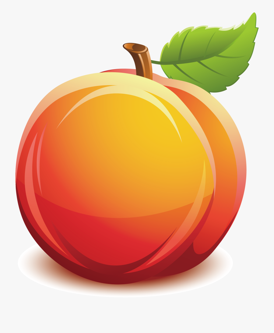 Clip Art Nectarine Clipart - Cartoon Clip Art Peach, Transparent Clipart