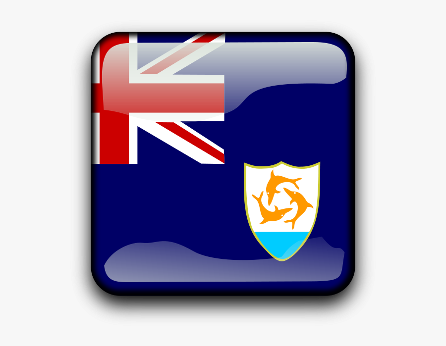 Ai - Anguilla Flag Round, Transparent Clipart