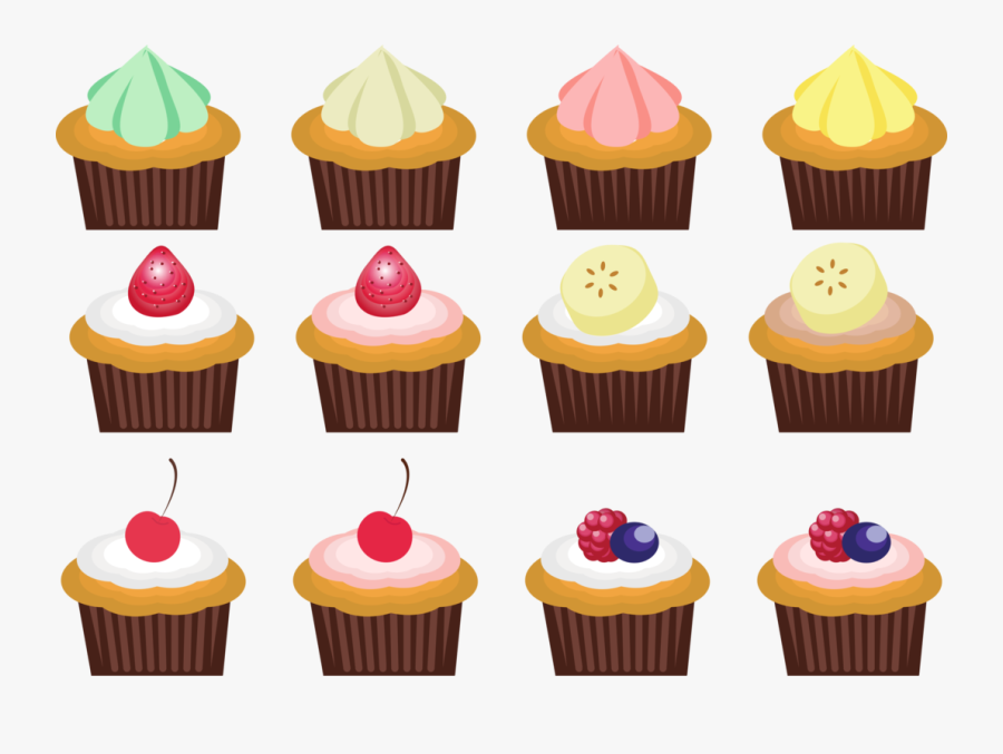 Baking,food,dessert - カップ ケーキ イラスト バナナ, Transparent Clipart