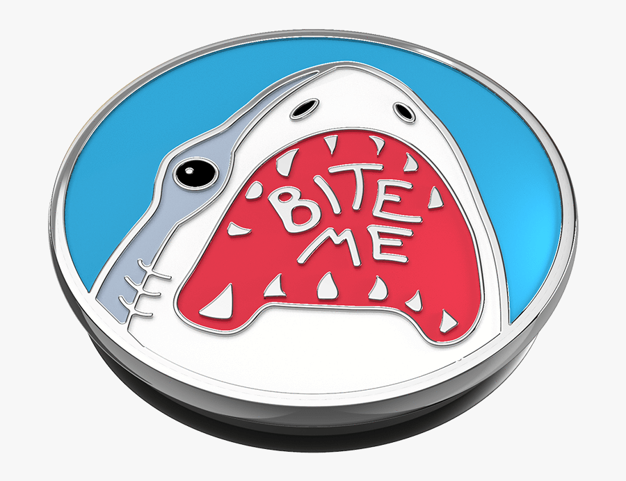 Shark Bites Enamel - Bite Me Shark Pop Socket, Transparent Clipart