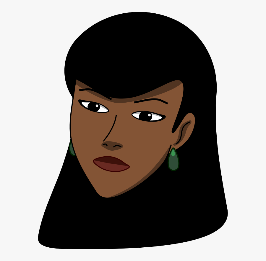 Woman Head - Menina Com Flor Na Cabeça, Transparent Clipart